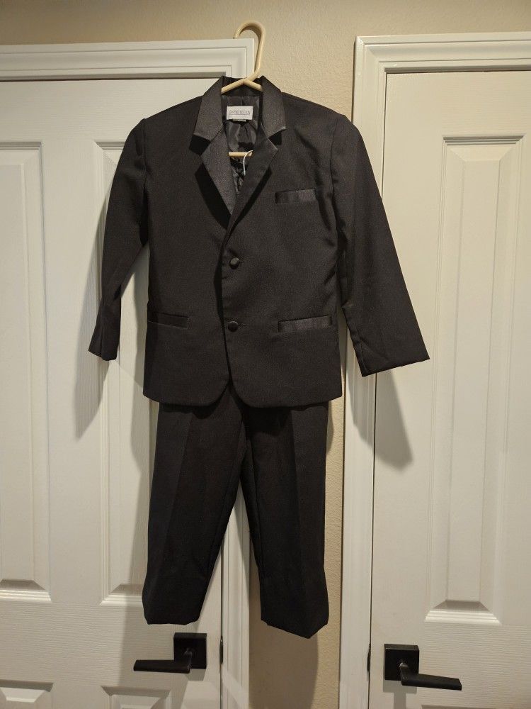 BOYS BLACK DRESS SUIT