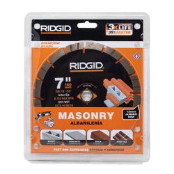 RIDGID 7 in. Masonry Cutting Segmented Rim Diamond Saw Blade