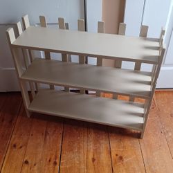 Handmade wooden 3 tiered floor shelf - 33' x 27"