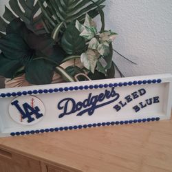 ⚾️🧢 Make A Statement  (Bleed Blue) 18" Wood Plaque 