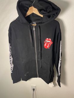 Chrome Hearts x Rolling Stones Zip Up Hoodie Black Graphic Hoodie size M/L