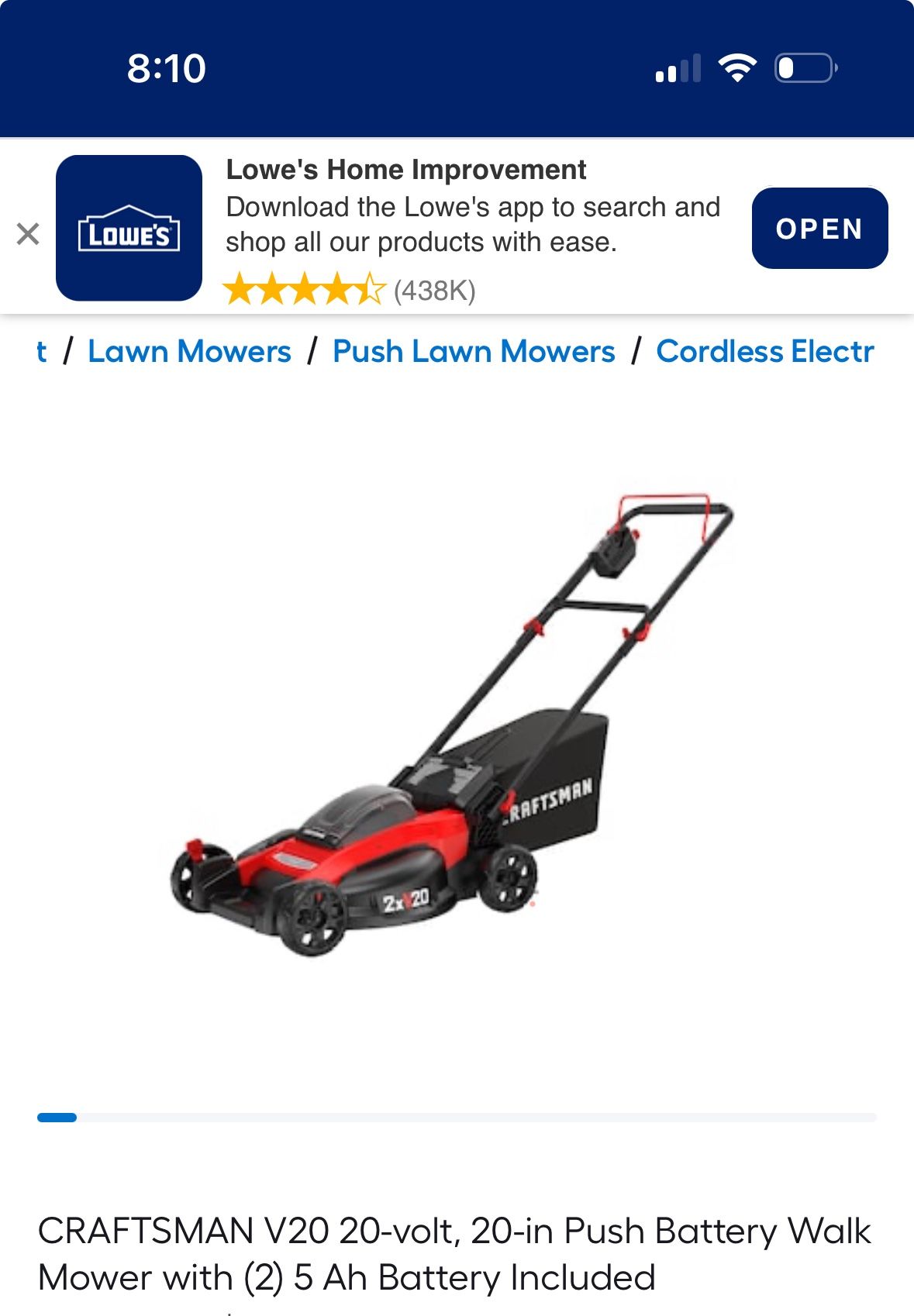 Craftsman Electric Lawn Mower