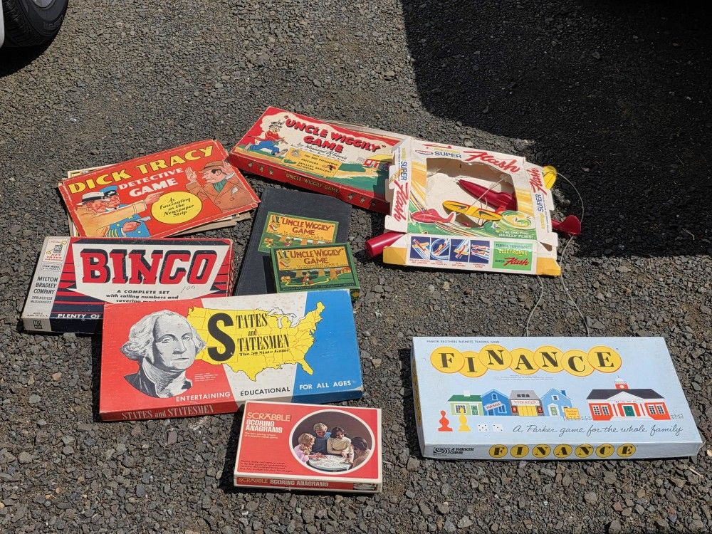 Box Of Vintage Games - I Think All The Pieces Are There But I Have Not Gone Through Each One