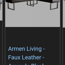 Armen Living Faux Leather Sectional