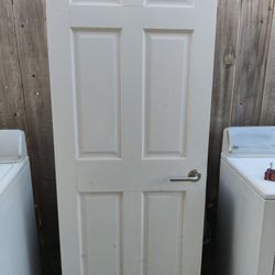 Kitchen To Garage Door Solid Wood