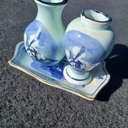 Vases, and Platter- Holland