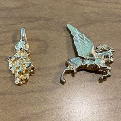 GOLD TONE PENDANTS/NOT GOLD