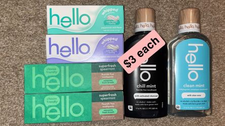 Hello toothpaste & mouthwash