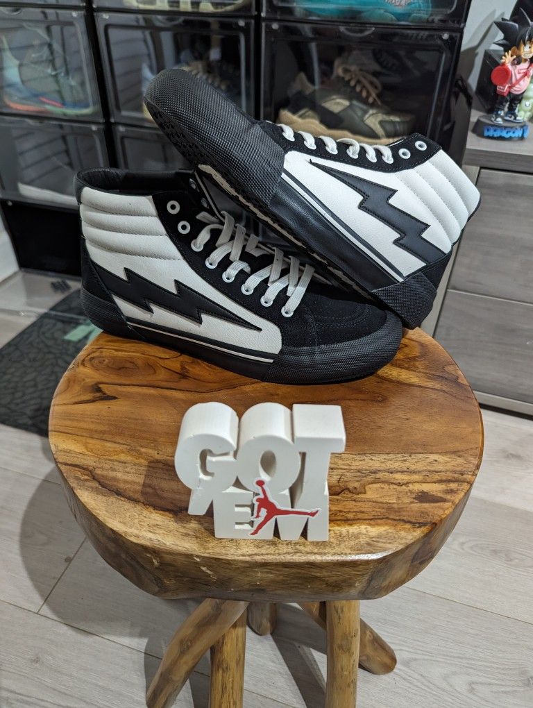 New Size 10 Men's REVENGE x STORM High Top White Black