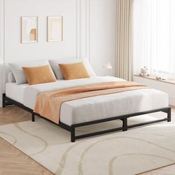 Black low profile queen size bed frame