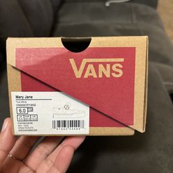 Vans Size 6 Mary Jane's White 