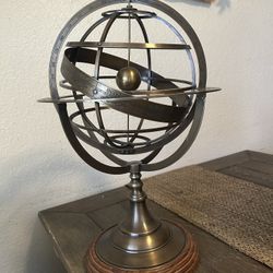 Vintage Zodiac Armillary Brass Sphere Globe Astrology Horoscope 