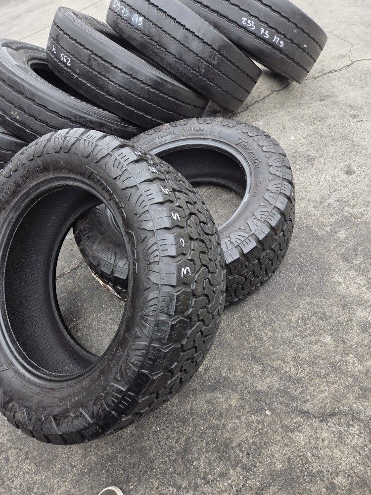 only 2 used tires Lt33x12.50r20  Terrain Pro AMT A/T $170.00 BOTH