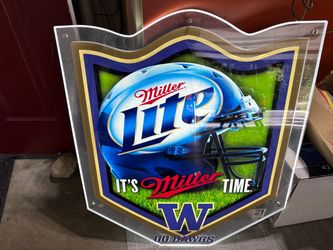 Miller Lite UW sign