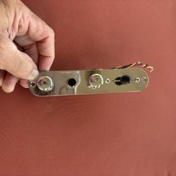 Custom Telecaster 3 way control switch plate w/ upgraded “ Kill Switch”& chrome knobs 
