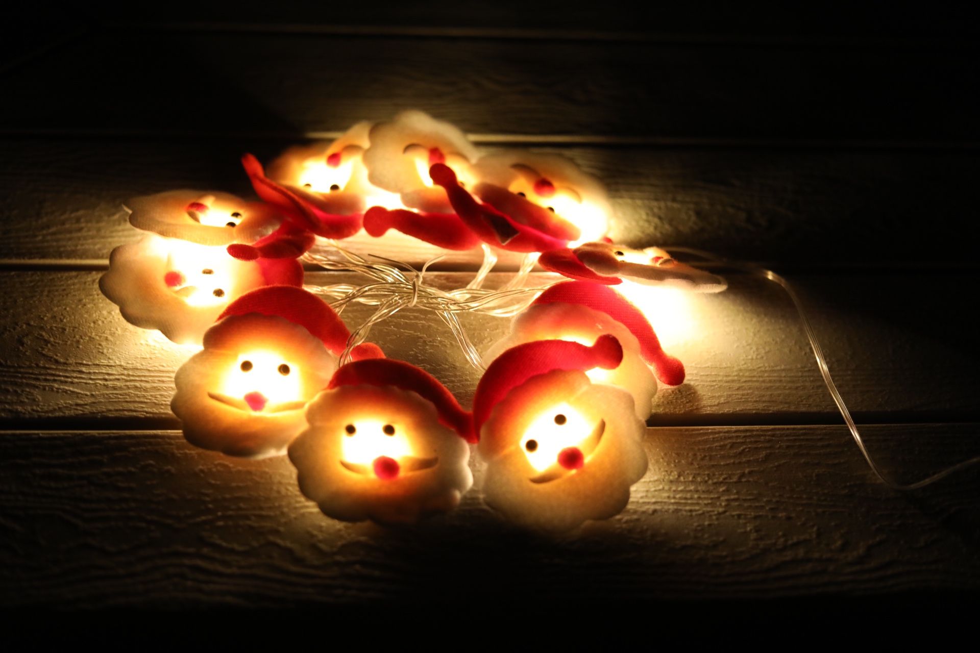 Christmas Lights Led Outdoor/Indoor Santa Clause 5.4 Feet Long 10 Lights USB