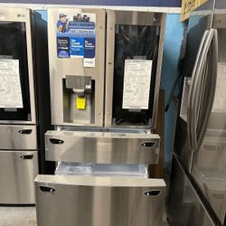 LG Instaview 30 Cu.Ft  Refrigerator Full Convert Drawer Craft Ice New 