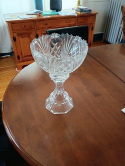 Solid Crystal Decorative Vase Possibly From Poland