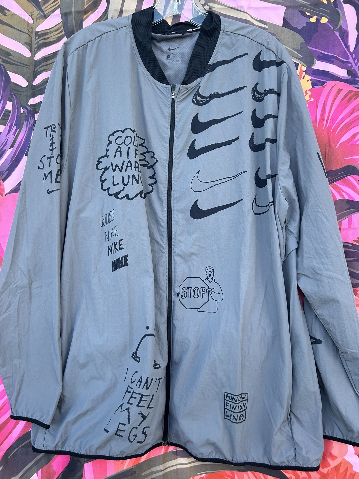 Nike Men’s Running Nathan Bell Collab Windbreaker Jacket Size XL