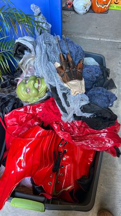 Free Halloween Decor and  Costume Lot with Masks and Accessories