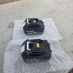 2 batteries makita 18v 6.0AH brand new never used $130 x 2 firme firm on price pick up only área jersey village 77O41