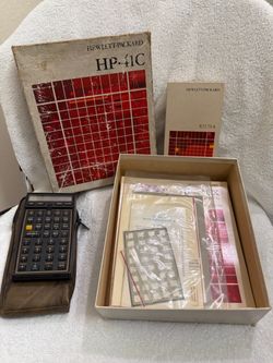 Vintage HP-41C calculator with memory expansion