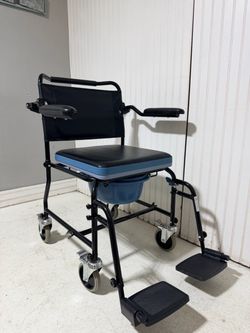 Commode wheelchair, shower chair