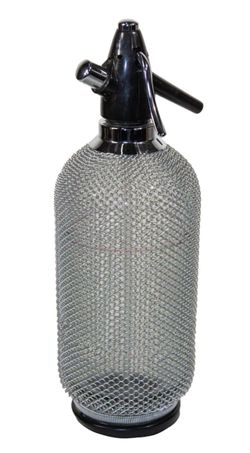 Vintage Wire Mesh Soda Siphon Seltzer Bottle 14”