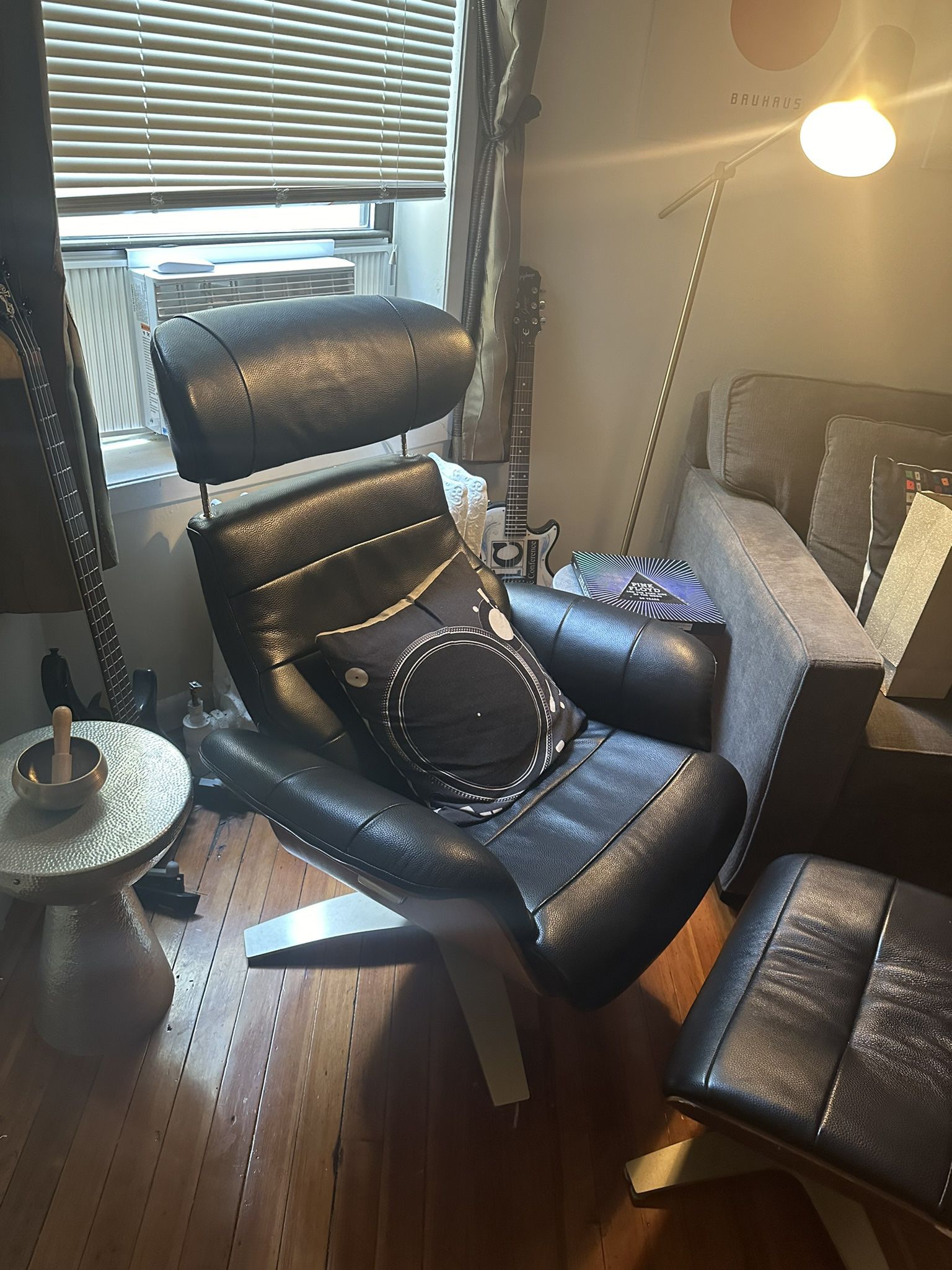 Leather Recliner Chair With Ottoman 