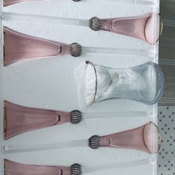 Victoria Toasting Flute Set (Set of 6) Blush 