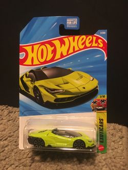 Green Lamborghini.   Hot wheels car new