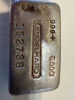 5oz Vintage Engelhard Poured Loaf Silver