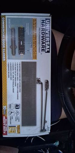 This is a Universal Hardware Heavy Duty All-In-One Bronze Commercial Door Closer (UH4062).
Adjustability: