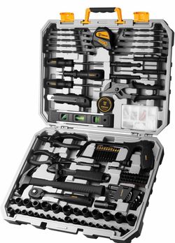 218-Piece General Household Hand Tool kit, Professional Auto Repair Tool Set for Homeowner, General Household Hand Tool Set with Plier, Screwdriver Se