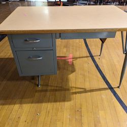 Vintage Mid Century Metal Desk 