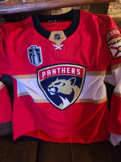 Florida Panthers Adidas Primegreen Authentic Jersey Sz 52 Blank 2023 Cup Patch