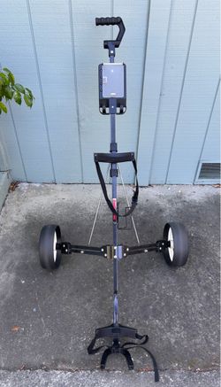 Foldable Tartan Qwik-Trac Golf Caddy Push Pull Cart