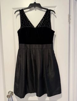 Black Velvet and Satin Cocktail Dress