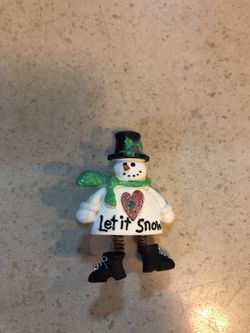 Let It Snow Snowman Pin