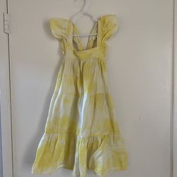 Cute Cat & Jack Summer Yellow Dress With Pockets - Size 6T / 7T Pre