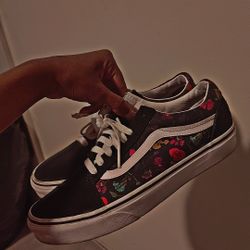 Flower Design Vans Sneakers 
