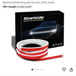 SilverHolder Car Hood Light Strip White 70 Inches Exterior Flexible Daytime LED Running Light for Cars, SUVs, Trucks