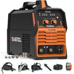 MIG Welder 110V 4 in 1 Multiprocess Welding Machine 135A Gas/Gasless Flux Core MIG Welder/Lift TIG/Stick With Synergy IGBT Inverter