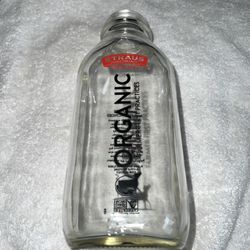 Glass Milk Bottle Strauss Organic 9” Collectible 