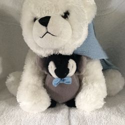 The Bearington Collection For St Jude Plush Polar Bear & Penguin Great Condition!