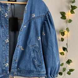 Blue skies & Petals Denim Jacket
