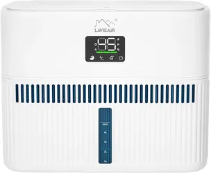 LAVIEAIR Evaporative Humidifiers for Bedroom, Living Room, Nursery, Large Room up to 300 ft², Mist-free No White Dust Top Fill Humidifier for Baby, Pl