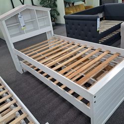 Twin/Twin Bedset W/3 Storage Drawers & Shelf(Mattress Included:$710)