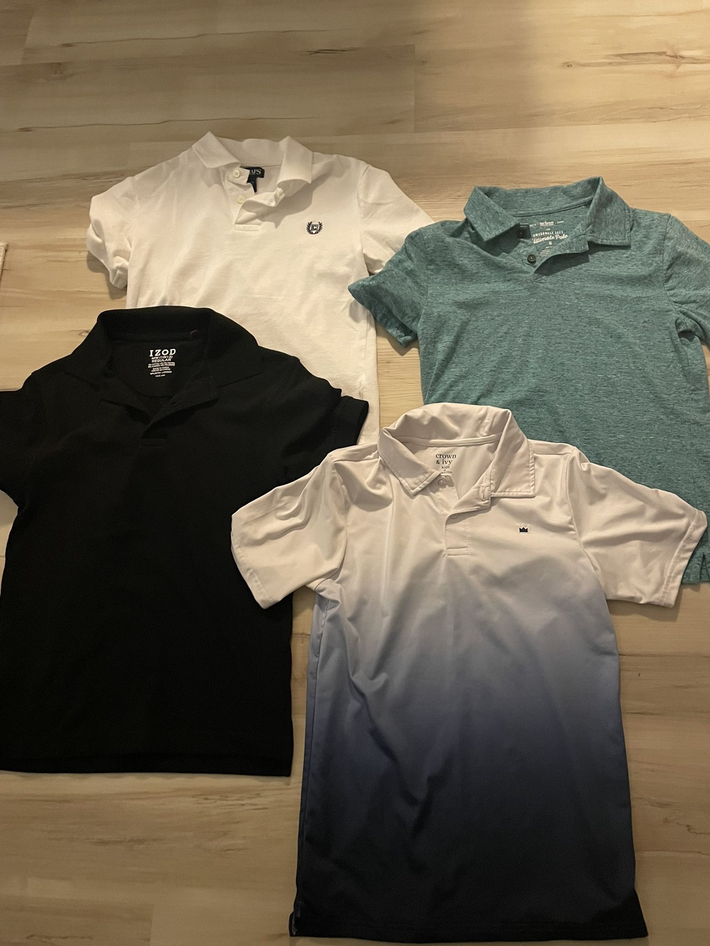 Kids Collard Shirts Size Medium