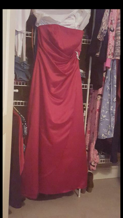 Red bridesmaid dress